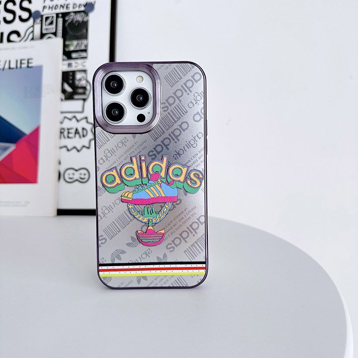 iphone 14 adidas風 カバー クローバー