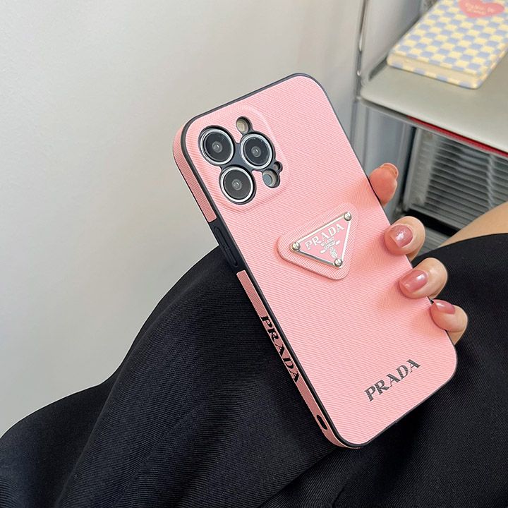 アイフォーン 15 pro スマホケース メタルロゴ prada