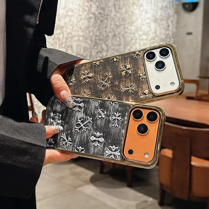 クロームハーツ風 アイフォン 16 pro maxケース オシャレ