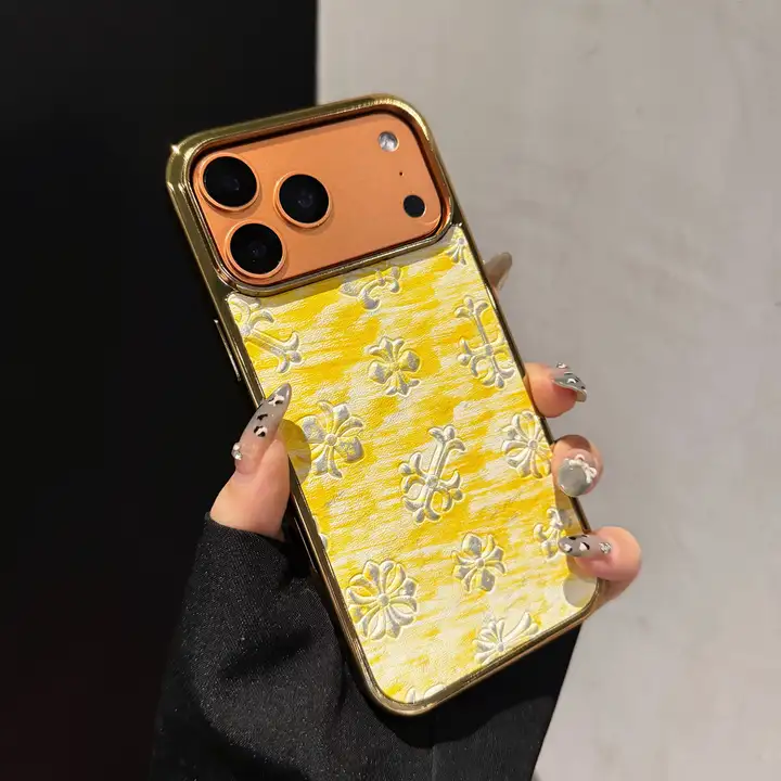 chrome hearts風 ブランド柄 iphone 16 プラス カバー