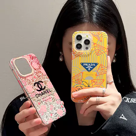 プラダ風 彩色上絵 iphone 16 携帯ケース